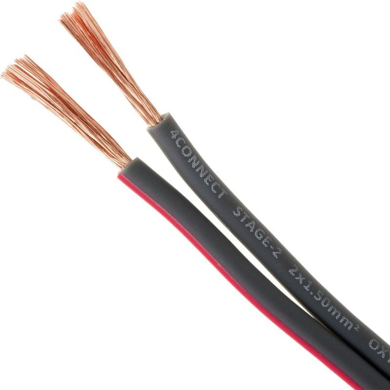 Cable Haut-parleur 2 x 1.5 mm² Stage 2 (100% cuivre)