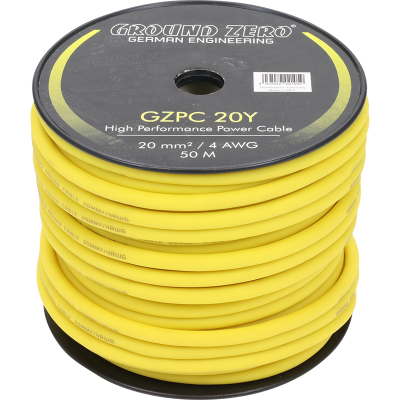 Cable alimentation 20mm² jaune Ground Zero