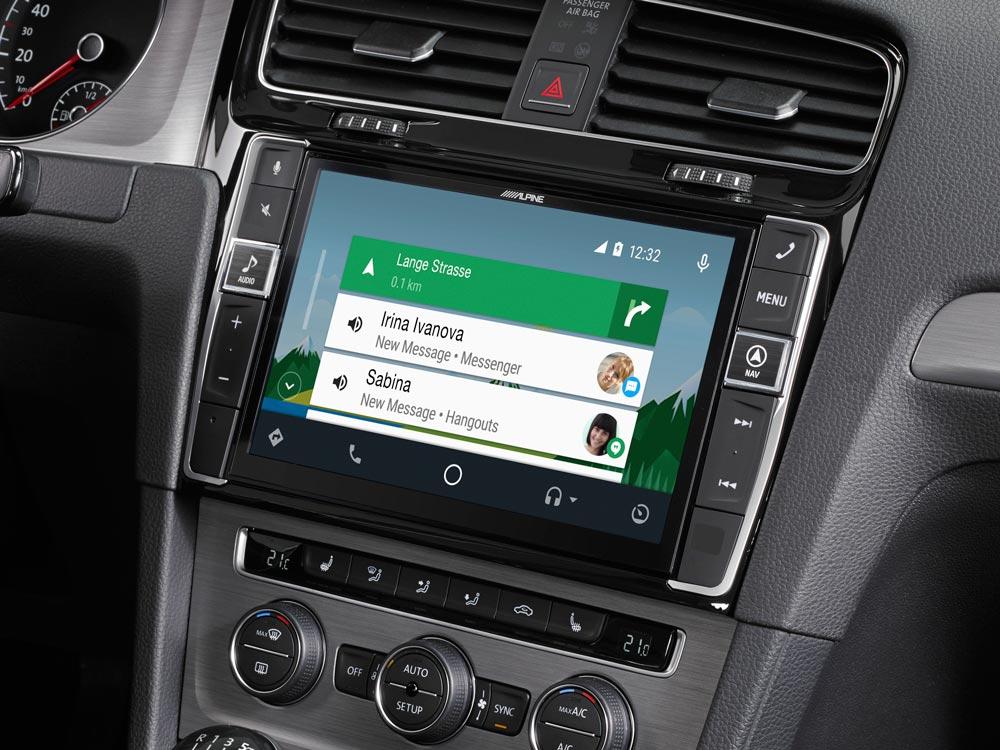 Vw golf 7 navigation system x903d g7 android auto hangouts messenger